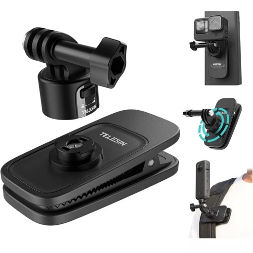 Uchwyt Zacisk do Plecaka Magnes do GoPro Hero 12 11 10 9 8 7 6 DJI INSTA