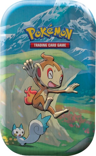 ККИ Pokemon Sinnoh Stars Оловянные карты, 2 бустера + промо-банка Чимчара