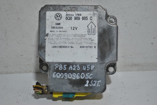 MODUŁ SENSOR AIRBAG VW PASSAT B5 6Q0909605C