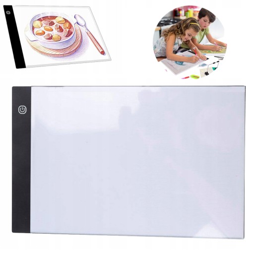 PODŚWIETLANA DESKA TABLICA KREŚLARSKA TABLET A4 DO ARTYSTA, PROJEKTANT.