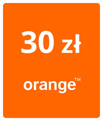 Doładowanie Orange 30 PLN | Kod | Pre-paid | 30 zł