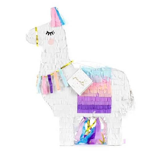 Piniata Lama na Urodziny Urodzinowa Party Biała bez rozbijania 50cm 1 szt