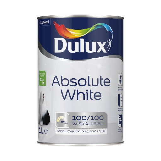 FARBA DULUX ABSOLUTE WHITE 1L