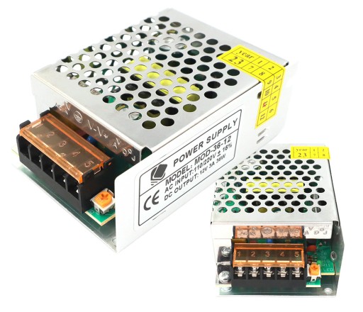 ZASILACZ LED 12V 36W 3A Montażowy Modułowy Przemysłowy Do Taśm MONO RGB
