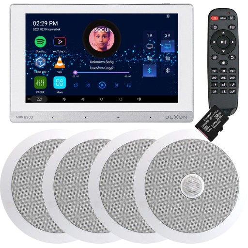 DEXON RADIO INTERNETOWE PODTYNKOWE Z BLUETOOTH SD