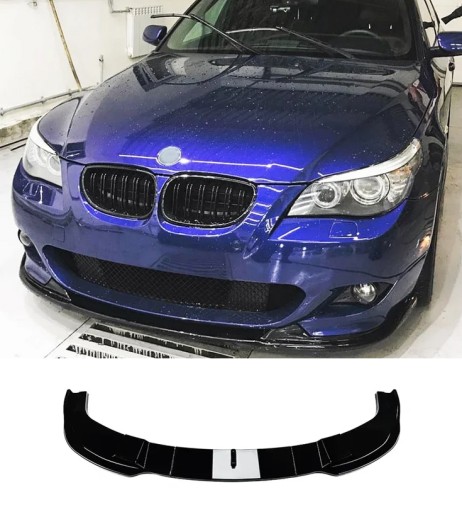 SPLITTER DOKŁADKA ZDERZAKA DLA BMW E60 E61 2003-2010 CZARNY POŁYSK M PAKIET
