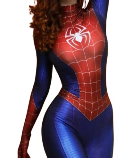 KOSTIUM COSPLAY WZÓR 3D SPIDERWOMEN BOHATER - L