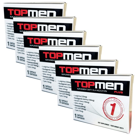6x TOP-MEN TABLETKI NA POTENCJE EREKCJE WZWÓD MOC