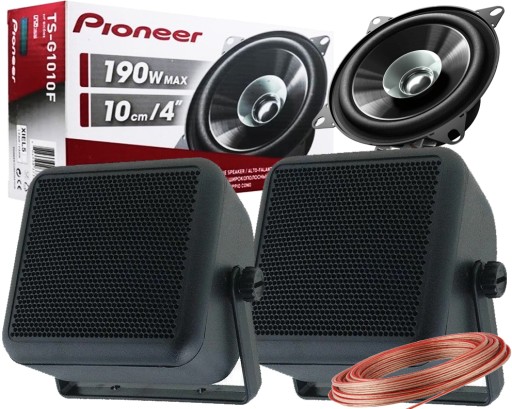 PIONEER GŁOŚNIKI KOLUMNY DO AUTOBUSU MASZYNY TRAKTORA CIĄGNIKA ŁODZI BUSA