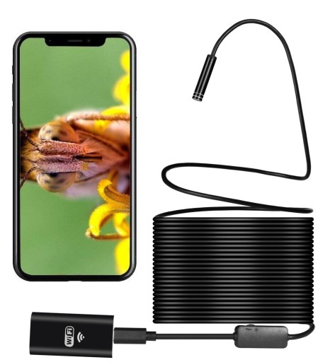 KAMERA INSPEKCYJNA ENDOSKOP IPHONE IOS WIFI 10m