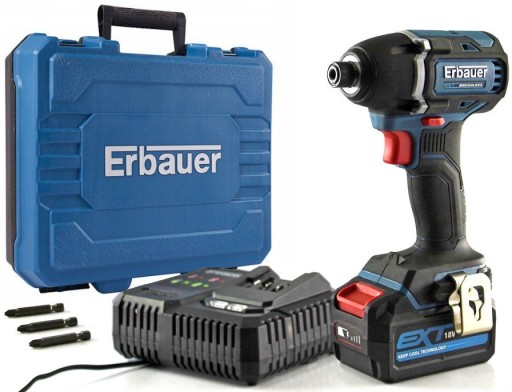 Erbauer Zakrętarka UDAROWA akumulatorowa Klucz EID18-Li 160Nm + BAT + Ład