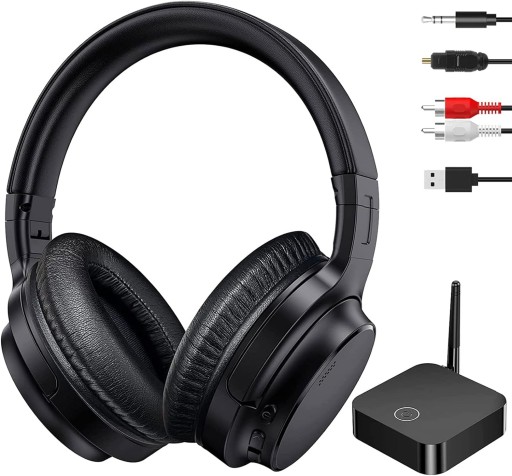 SŁUCHAWKI STUDYJNE NAUSZNE LETSACTIV TH11 BEZPRZEWODOWE AUX RCA USB PRO