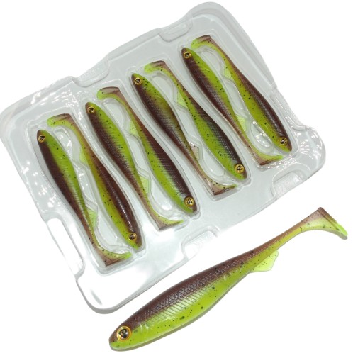NA SANDACZA FOX RAGE SLICK SHAD 11 CM GREEN PUMPKI