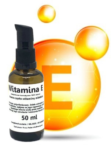 WITAMINA E WITAMINA MŁODOŚCI I GŁADKOŚCI SKÓRY SZKLANA BUTELKA 50 ML