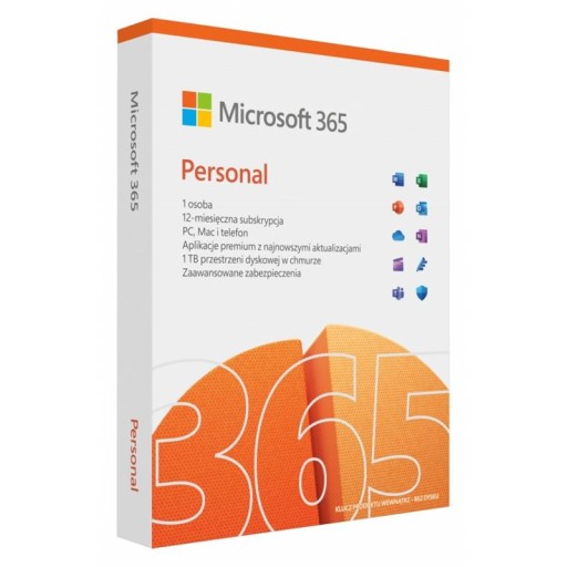Microsoft 365 Personal PL P10 1Y 1User/5Devices Win/Mac Medialess Box