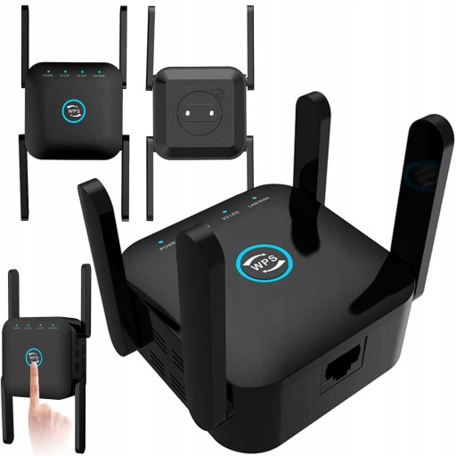 WZMACNIACZ SYGNAŁU ZASIĘGU WiFi REPEATER 1200 mb/s 2,4GHZ 5Ghz