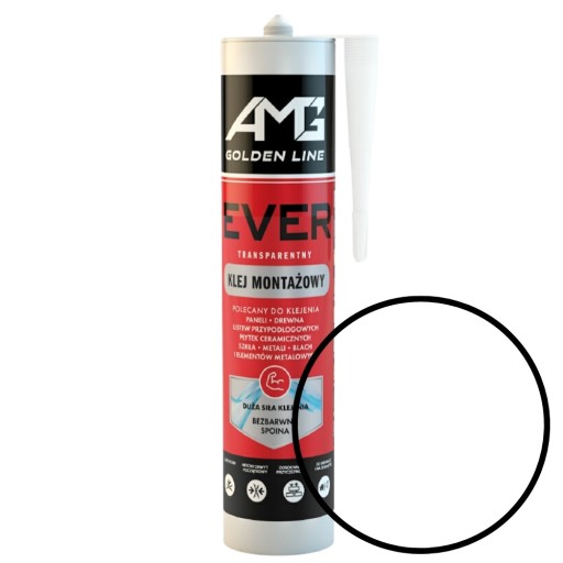 Klej montażowy 280ml bezbarwny Ever AMG