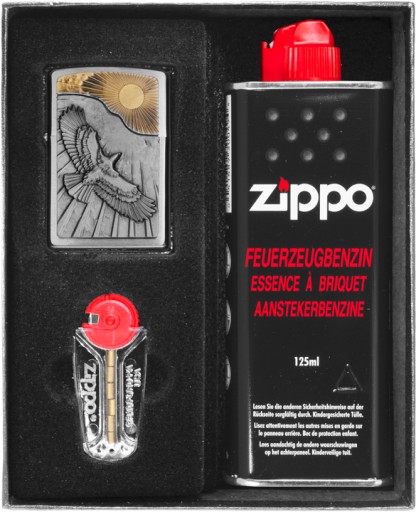 Zestaw ZIPPO Zapalniczka EAGLE SUN FLIGHT prezentowy*nr1