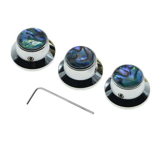 3PCS Guitar Control Knob Volume Control Potentiometer Knobs With Chrome