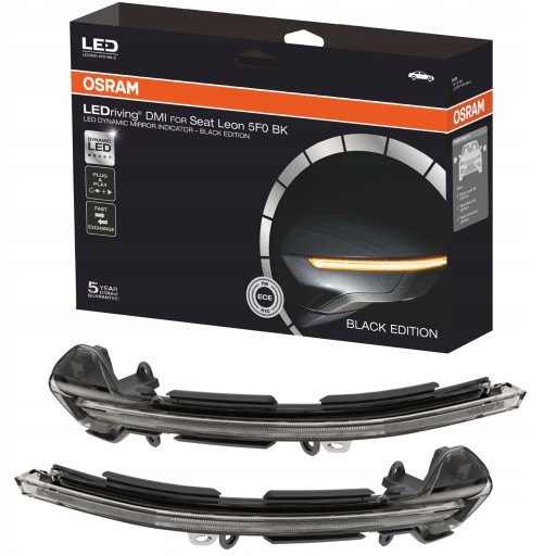 OSRAM Dynamiczne kierunkowskazy LED DO SEAT CZARNE