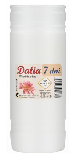 WKŁADY DO ZNICZY PARAFINOWE MAX-POL DALIA 7 DNI