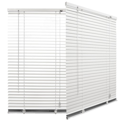 Żaluzja aluminiowa wewnętrzna pozioma 25 mm na okno/drzwi 70x130 cm BIAŁY