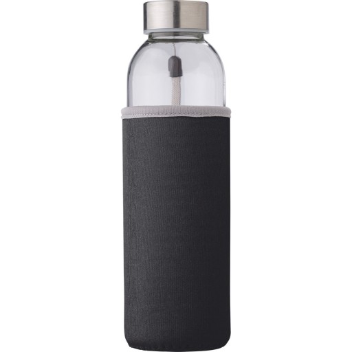BUTELKA SZKLANA bidon NA WODĘ 500 ml W POKROWCU