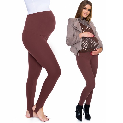 CIĄŻOWE LEGGINSY OCIEPLANE Z ZAPIĘTKĄ LSPRG M