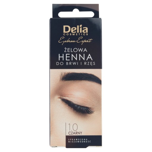 DELIA Henna żelowa do brwi i rzęs 15ml CZARNA 1.0