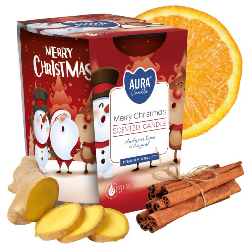 ŚWIECA ŚWIĄTECZNA ŚWIĘTA CHRISTMAS PREZENT ŚWIECZKA ZAPACHOWA 22 h