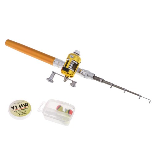 Telescopic Reel Reel Reel Mini Pen Type with line