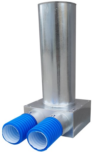 Skrzynka rozprężna rozdzielcza podwójna 2x75mm REKUPERACJA
