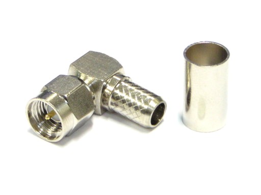 Wtyk SMA kątowy zaciskany na H155 RF240 RF5 (2757)