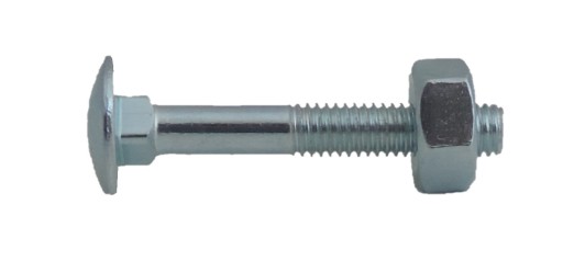 ŚRUBY ŚRUBA ZAMKOWA OCYNKOWANA M6x40 DIN 603 + NAKRĘTKA M6 10 kpl