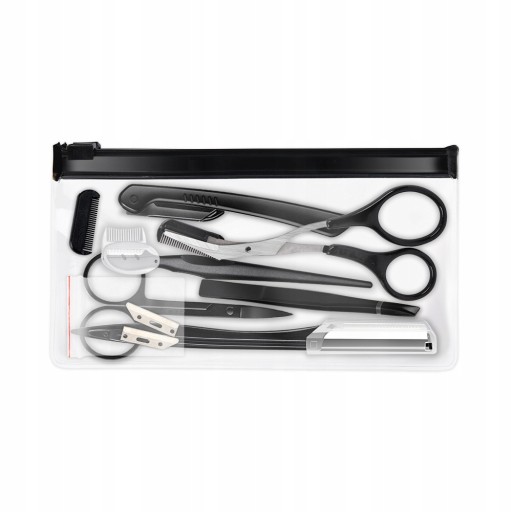 Black Eyebrow Trimming Scissors Stainless Ste