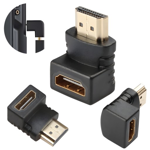 Adapter kątowy HDMI 90° stopni