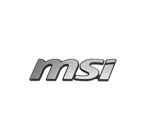 Naklejka Emblemat MSI srebrna 70x18mm