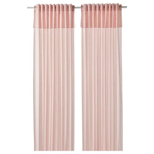 IKEA MOALISA Zasłona 2 szt bladoróżowy 145x300 cm
