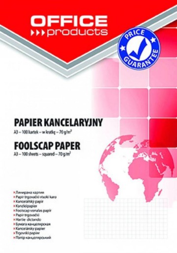 Papier kancelaryjny A3 OFFICE PRODUCTS kratka 100ark