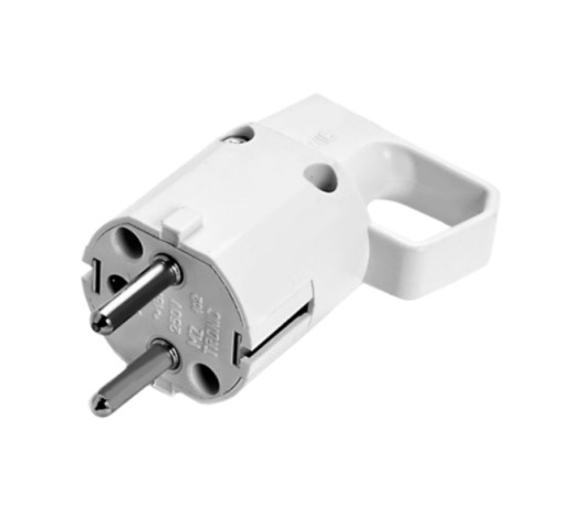 WTYCZKA Z UCHWYTEM UCHEM 16A 250V BIAŁA UNISCHUKO