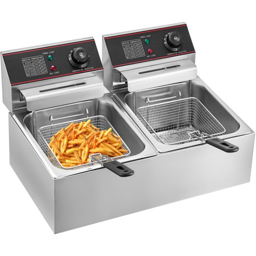 VEVOR Frytownica Elektryczna 5000W 2*6L Stal Inox
