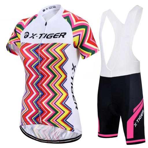 Strój Rowerowy Komplet Kolarski Spodenki Żelowe Koszulka X-Tiger Szelki S