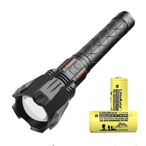 Latarka XHP160 Zoom USB +2x26650 LiitoKala 5100mAh