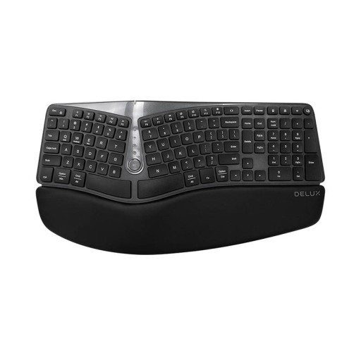ERGONOMICZNA KLAWIATURA MEMBRANOWA DELUX GM901D BEZPRZEWODOWA BT 2.4G