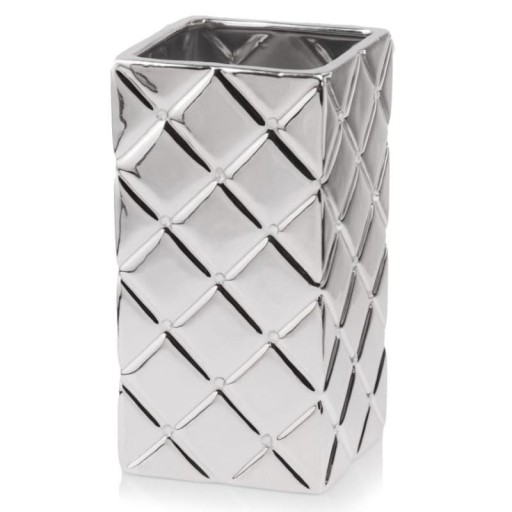 Srebrny wazon ceramiczny z kryształkami Polnix