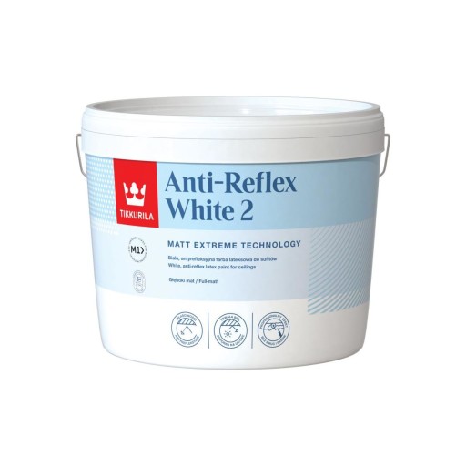 FARBA TIKKURILA ANTI REFLEX WHITE 10L BIAŁA MAT !