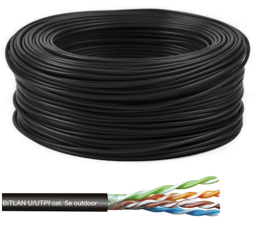 Kabel RJ45 przewód INTERNETOWY skrętka ziemny żel U/UTPf cat 5e za metr