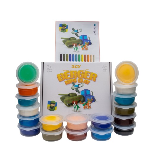 B-CLAY MASA PLASTYCZNA ARMIA 18 pojemniczk 500 g