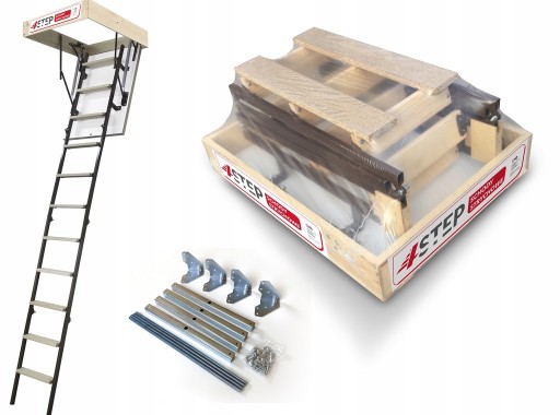 Schody Strychowe Stallux Wyłaz 80x70 70x80 0,86W/m2 46mm + zestaw montażowy