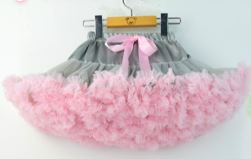 SPÓDNICZKA TUTU PETTISKIRT, SZARA-RÓŻ., 2-3 LATA